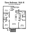 3 bdrm / 2 bath -