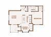 Copper Trail Apartments l 1x1 Floor Plan One Bedrooms Floor Plan Copper Trail Apartments | Apartments in Olympia, WA