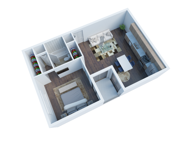 A2 Floor Plan at The View, Los Angeles, CA