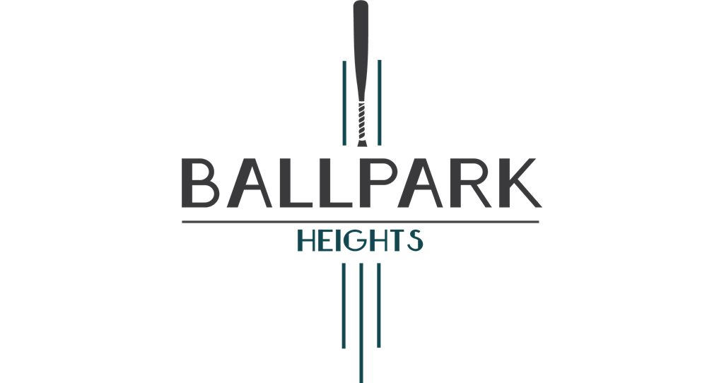A logo with the words Ballpark Heights and a stylized ball.