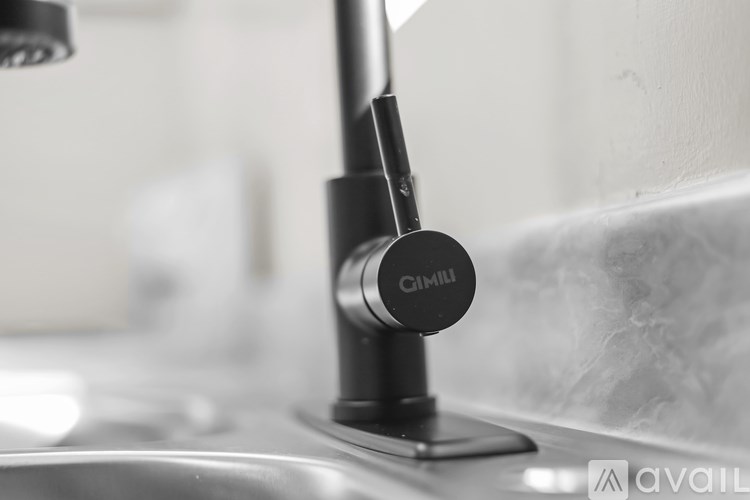 A close up of a black faucet with the word "CitMill" on it.