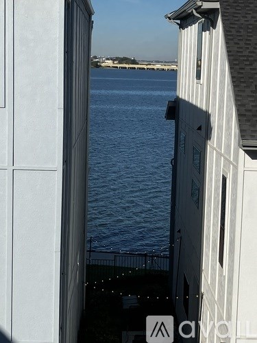 A view of a body of water from a high vantage point.