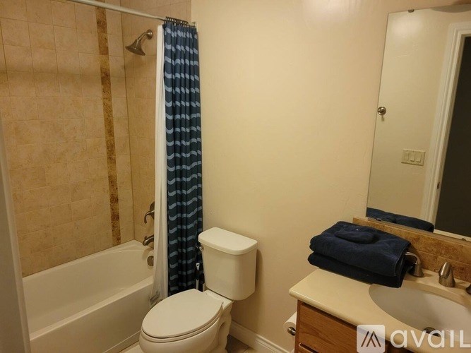 A bathroom with a toilet, sink, and shower.