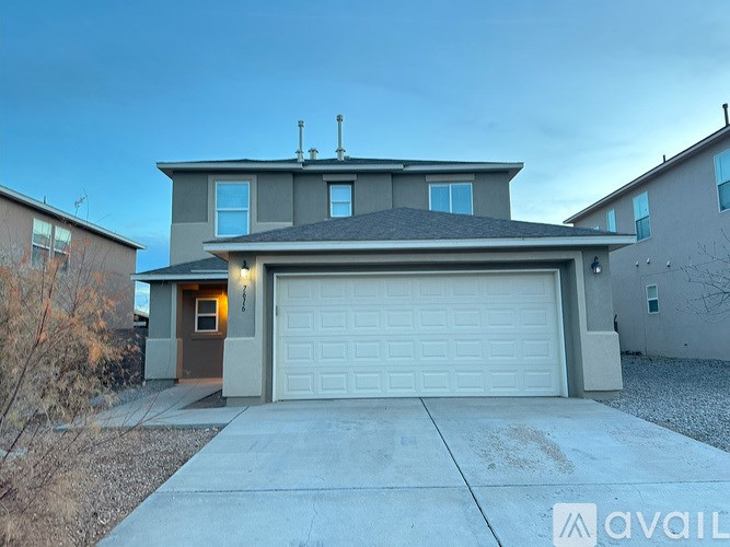 A house with a garage is available for sale.