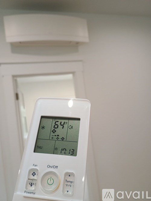 A thermostat shows the temperature as 54 degrees.