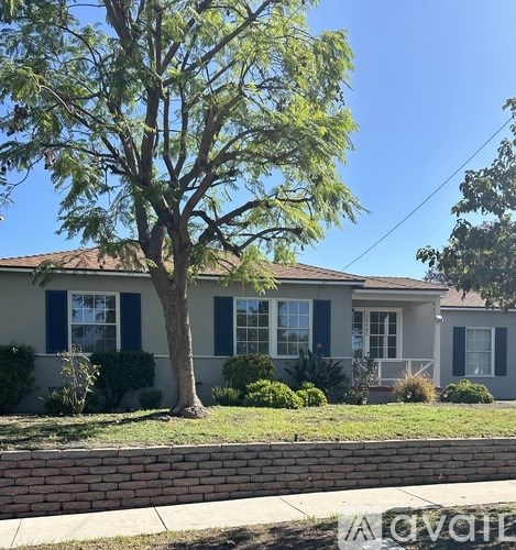 A house with a tree in front of it.