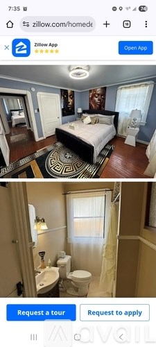 A bedroom with a bed, a toilet, and a sink.