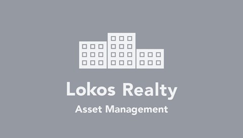 A logo for Lokos Realty with the words "Asset Management" below it.