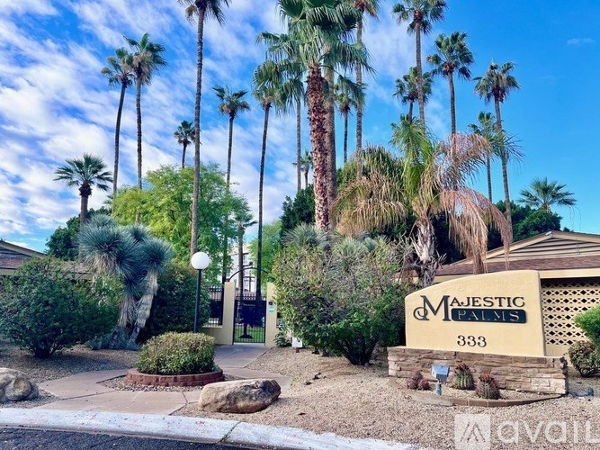 Majestic Palms 333 is a residential area with a beautiful front yard.