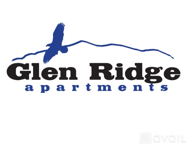 A logo for Glen Ridge Apartments with a bird silhouette.