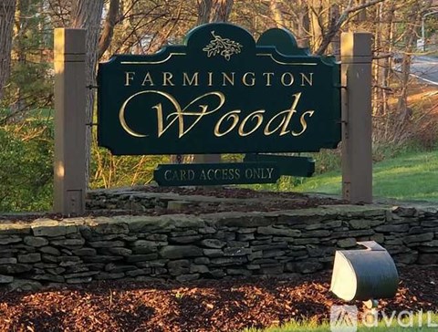 A sign that says "Farmington Woods Card Access Only" is displayed.