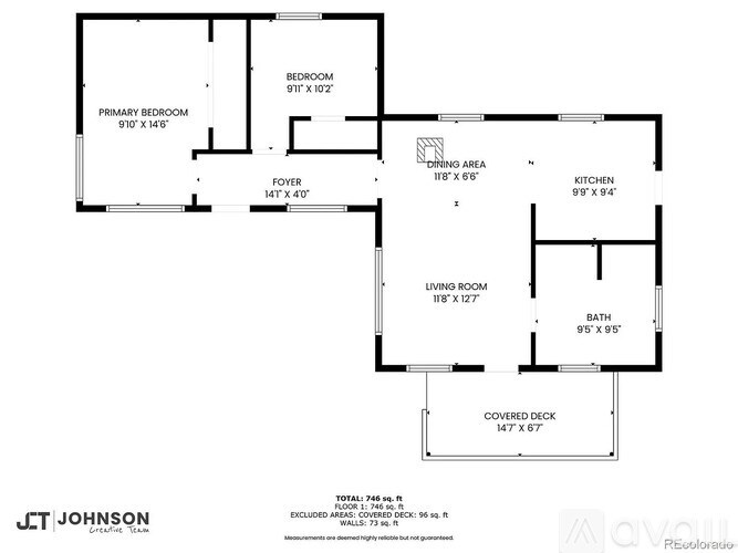 A floor plan of a house with a kitchen, living room, and two bedrooms.