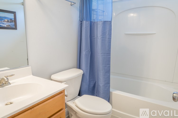 A white toilet sits next to a sink in a bathroom.