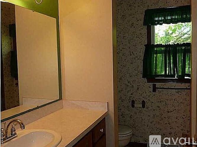 A bathroom with a sink, mirror, and toilet.