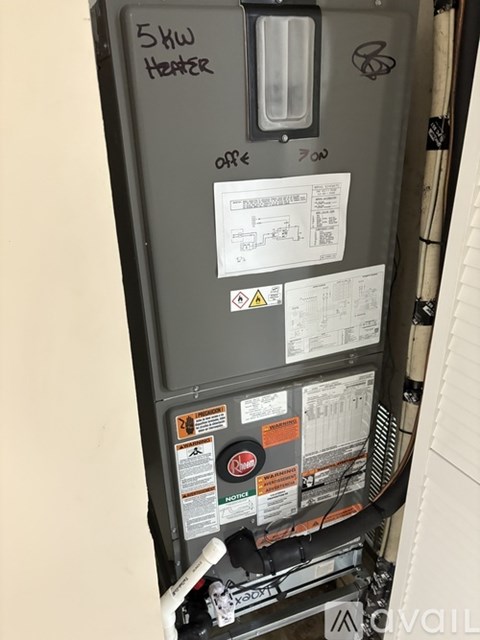 A 5kw heater is installed on the wall.