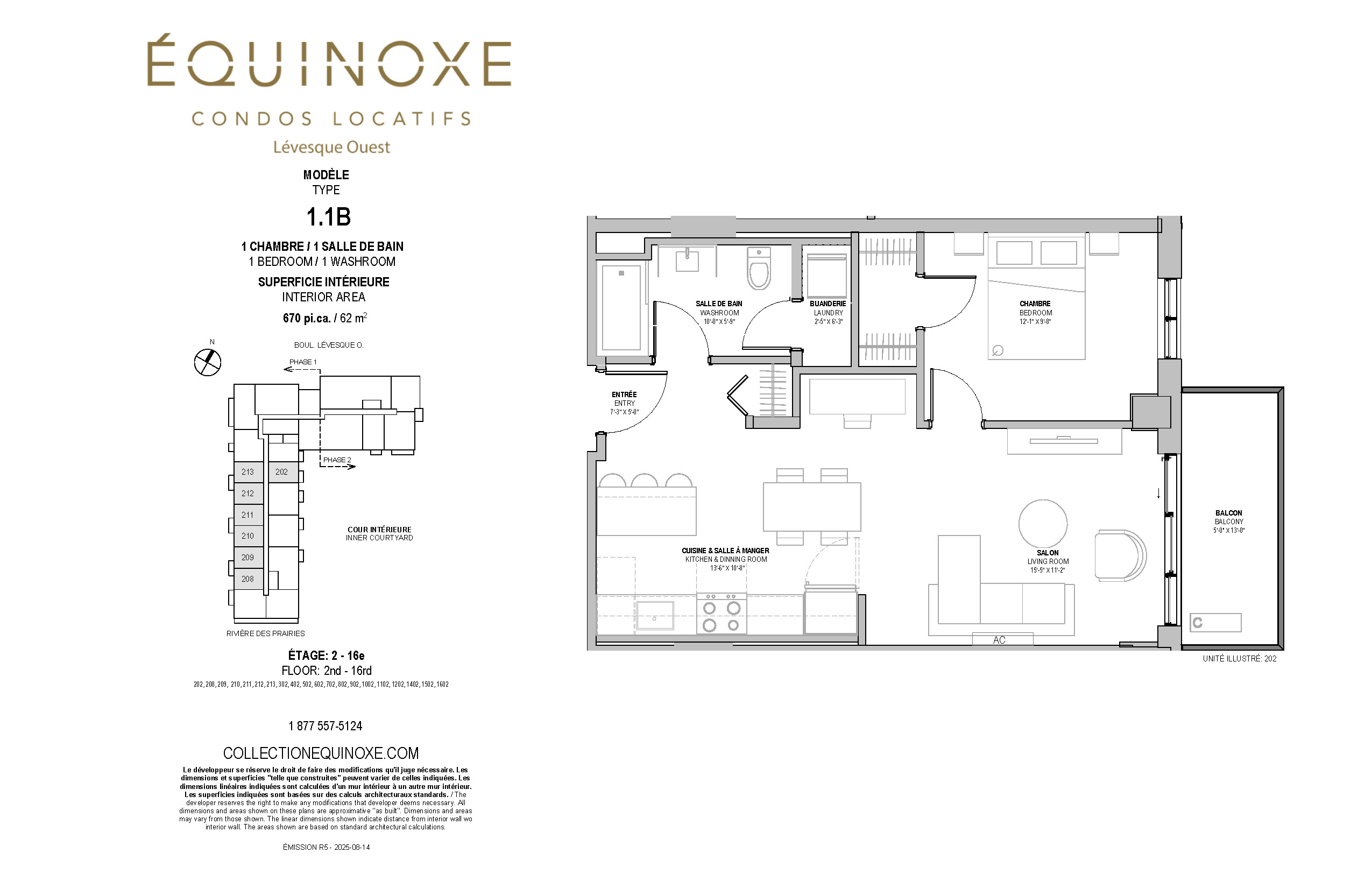Levesque Ouest 1 bedroom