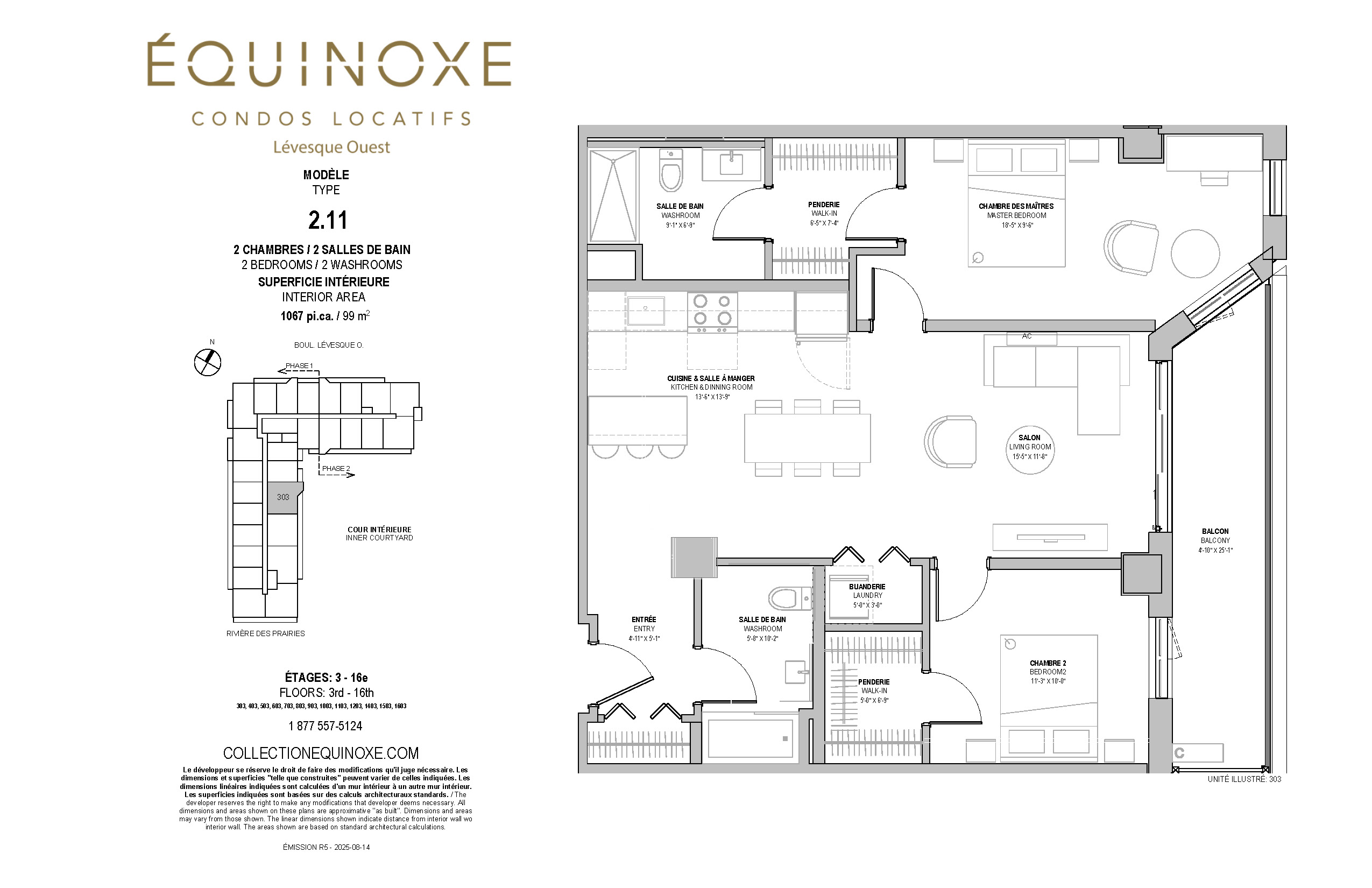 Levesque Ouest 2 bed 2 bath