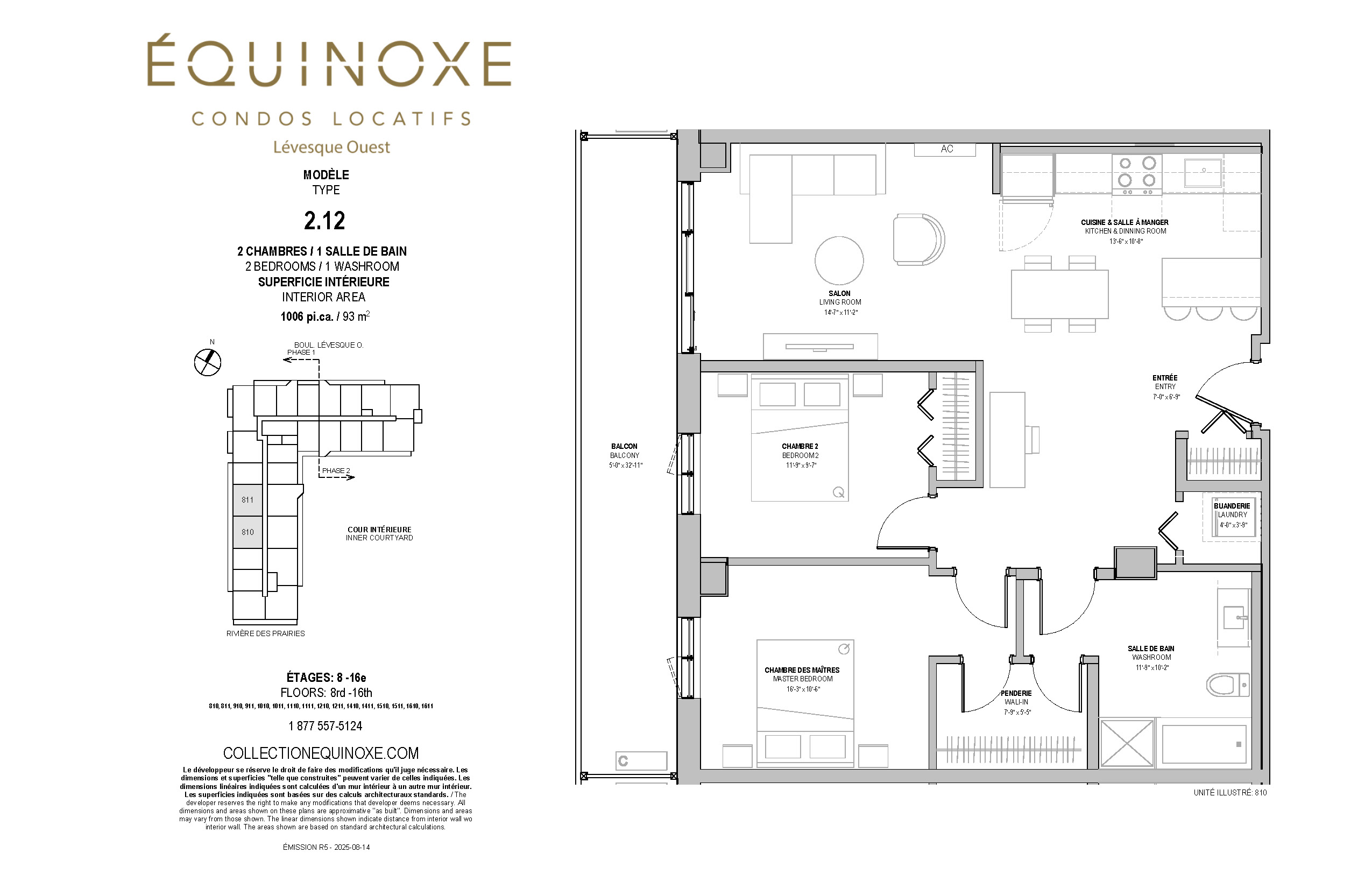 Levesque Ouest 2 bed 1 bath