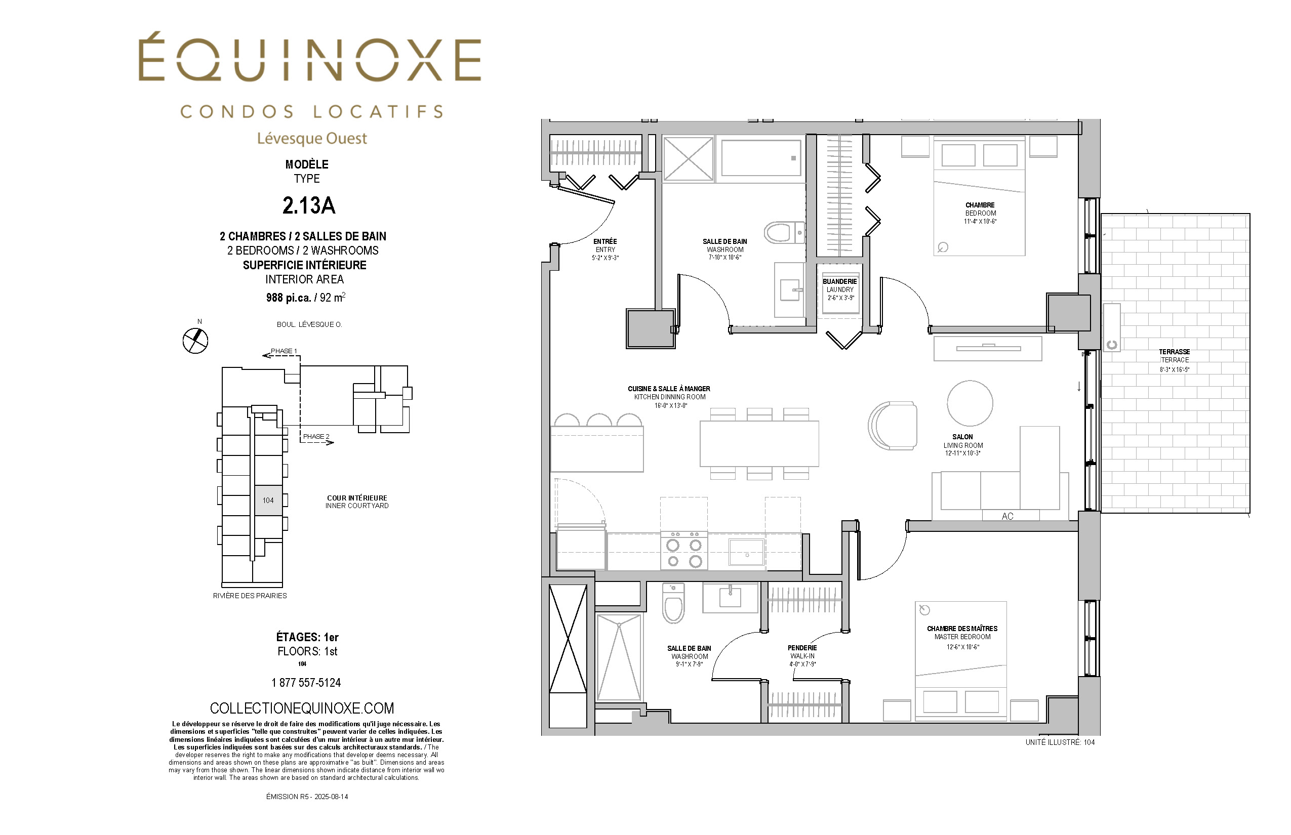 Levesque Ouest 2 bed 2 bath