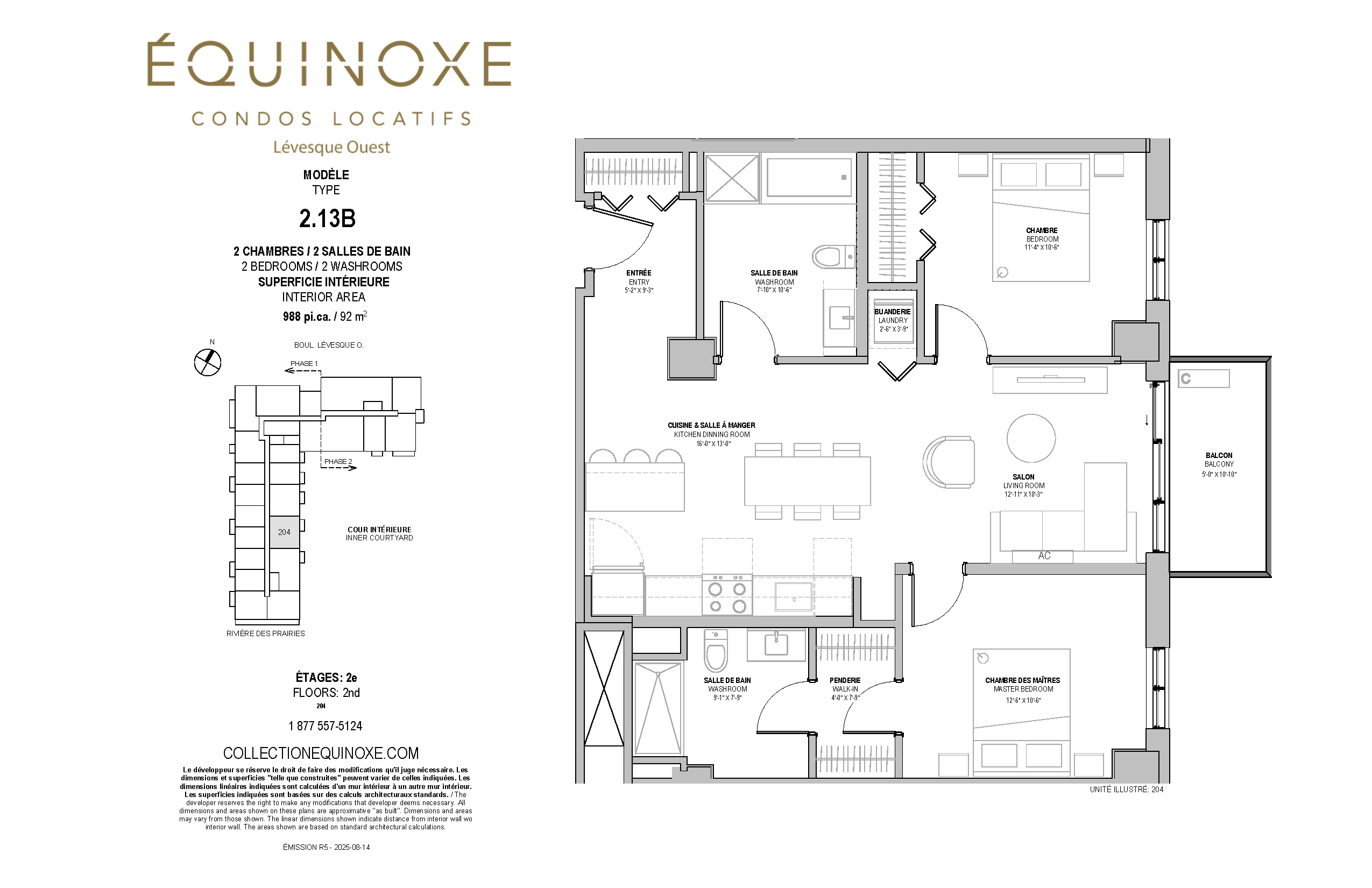 Levesque Ouest 2 bed 2 bath