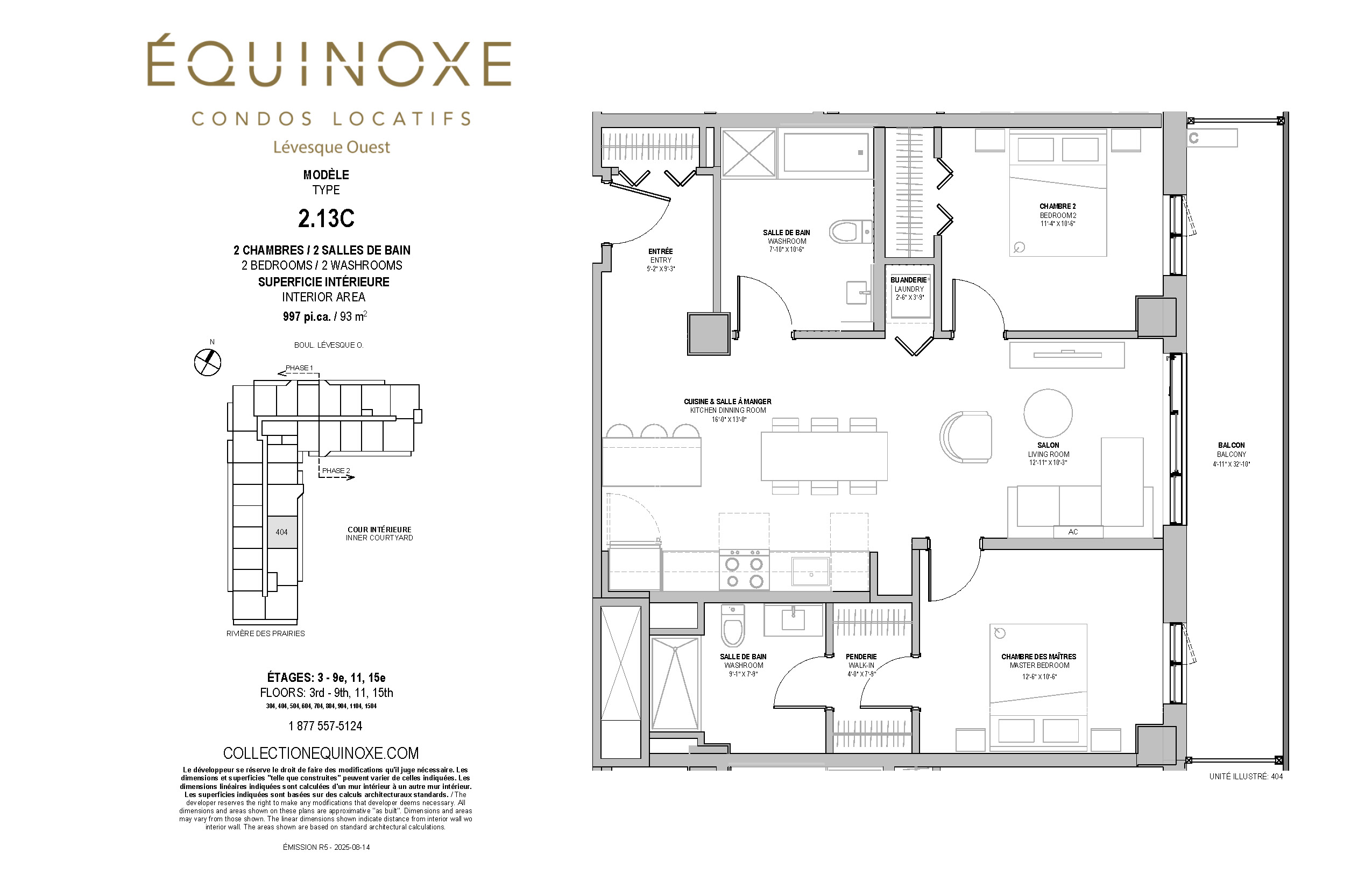 Levesque Ouest 2 bed 2 bath