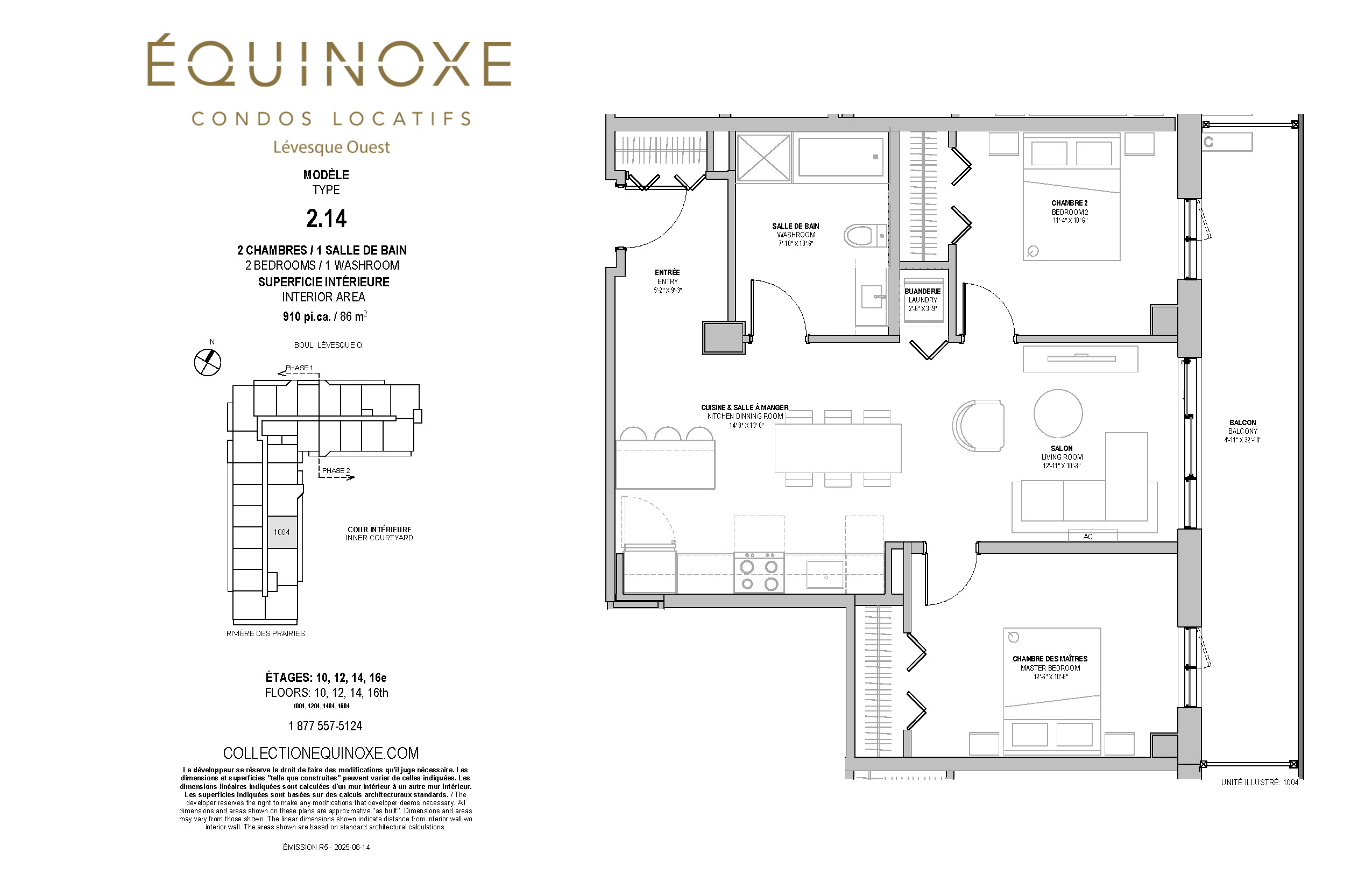 Levesque Ouest 2 bed 1 bath