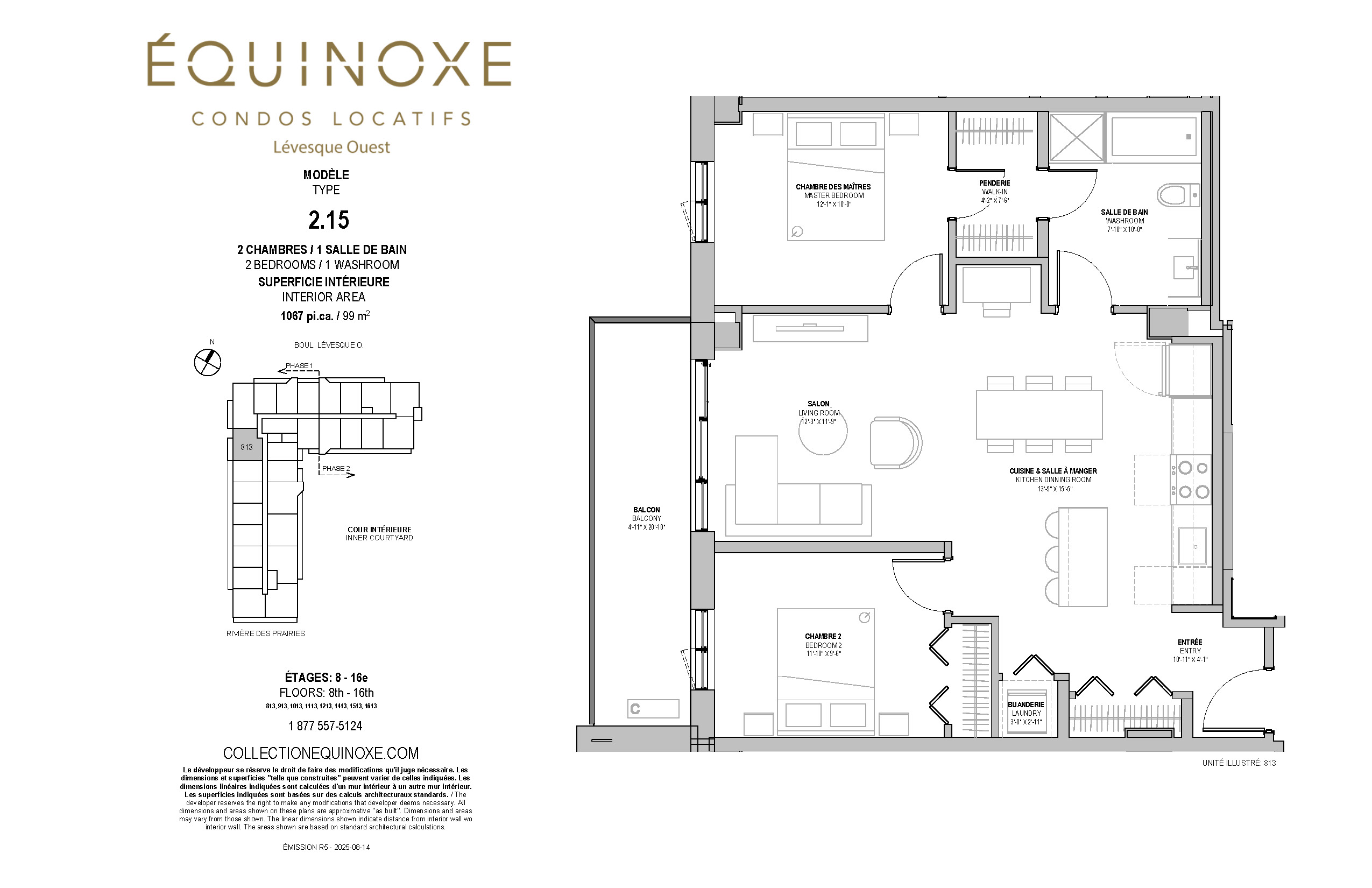 Levesque Ouest 2 bed 1 bath