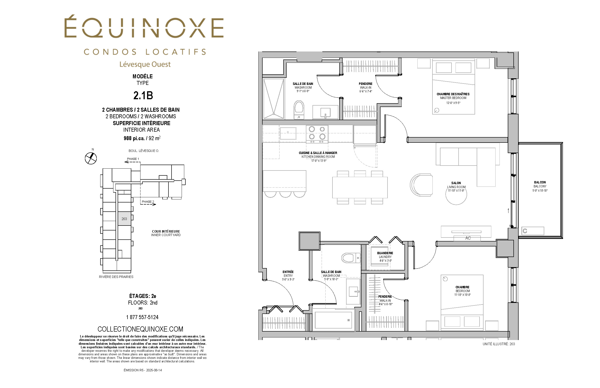 Levesque Ouest 2 bed 2 bath