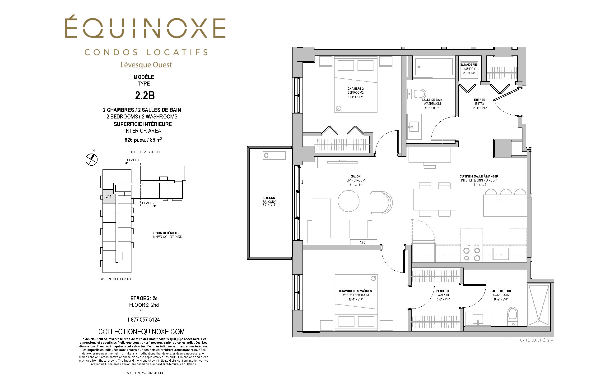 Levesque Ouest 2 bed 2 bath