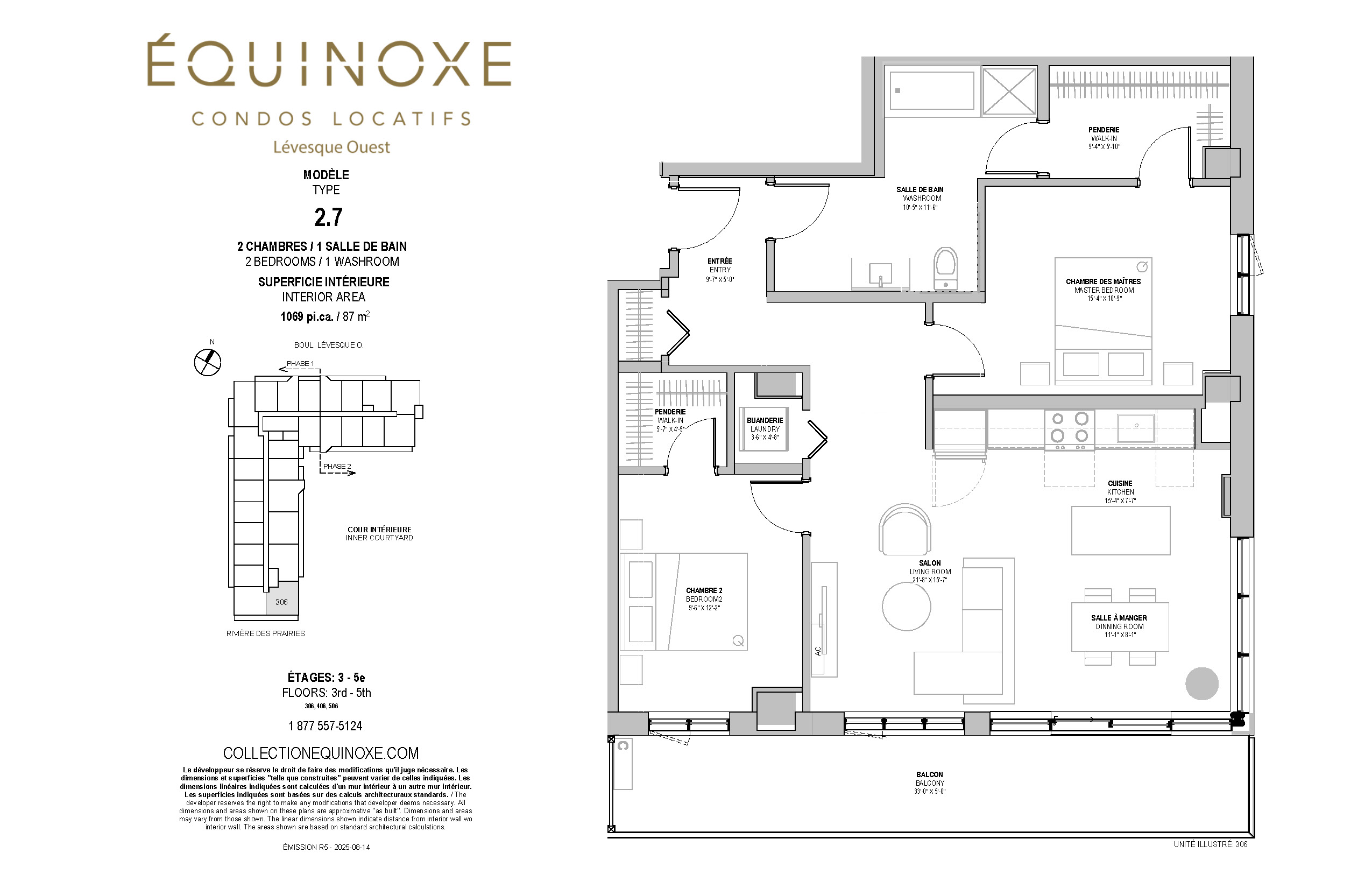 Levesque Ouest 2 bed 1 bath