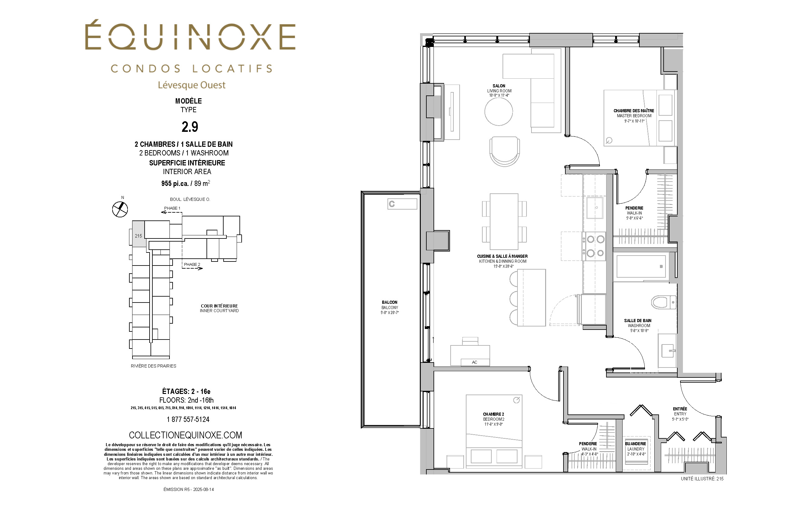 Levesque Ouest 2 bed 1 bath