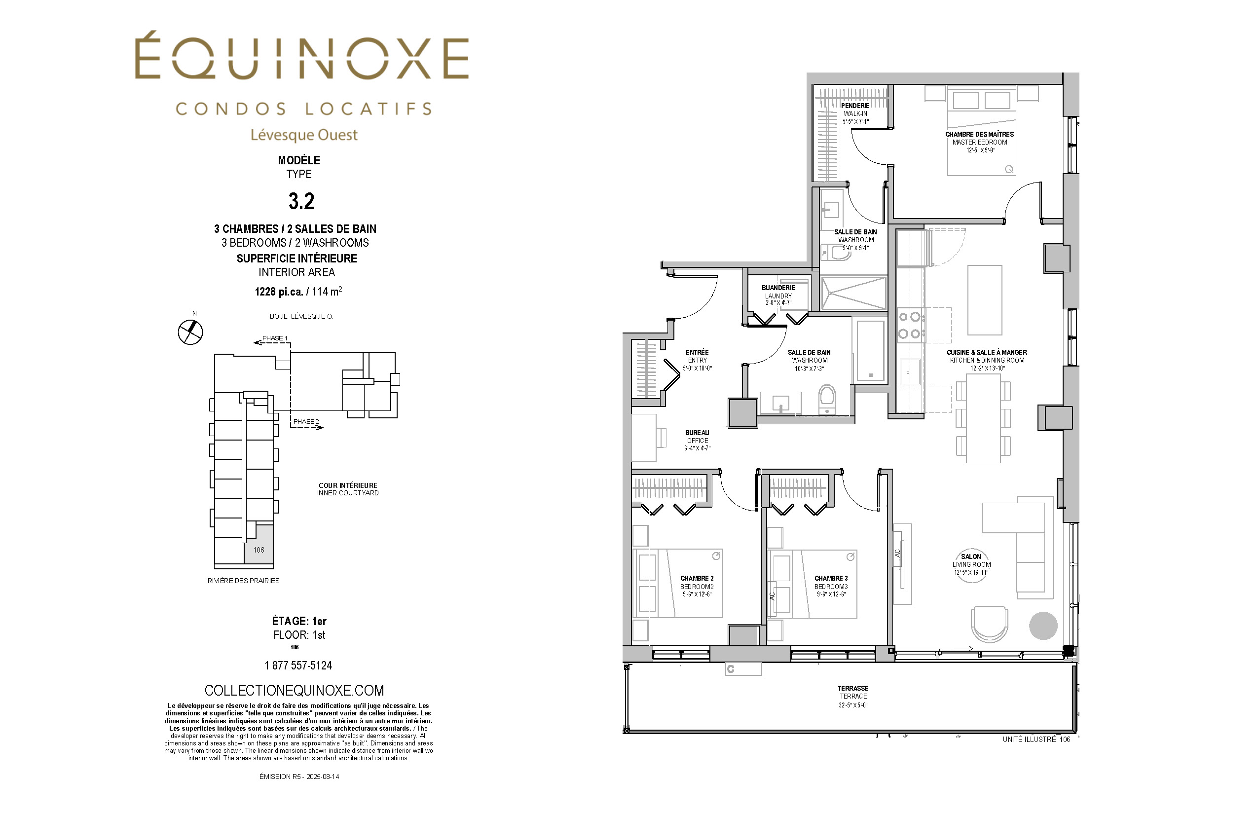 Levesque Ouest 3 bed 2 bath