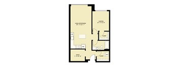 1 Bedroom 1 Bath Den B11