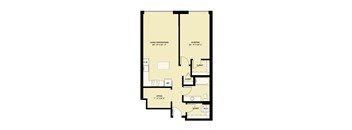 1 Bedroom 1 Bath Den B12