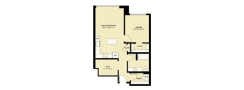 1 Bedroom 1 Bath Den B16