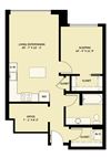 1 Bedroom 1 Bath Den B16