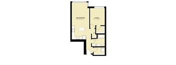 1 Bedroom 1 Bath Income Qualified B14