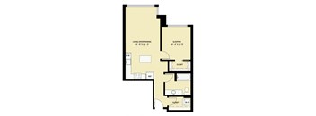 1 Bedroom 1 Bath Income Qualified B18