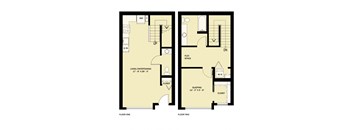 1 Bedroom 1.5 Bath Den Townhouse B3