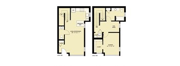 1 Bedroom 1.5 Bath Townhouse B1