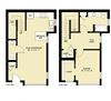 1 Bedroom 1.5 Bath Townhouse B1