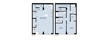 2 Bedroom 2.5 Bath Townhouse C1