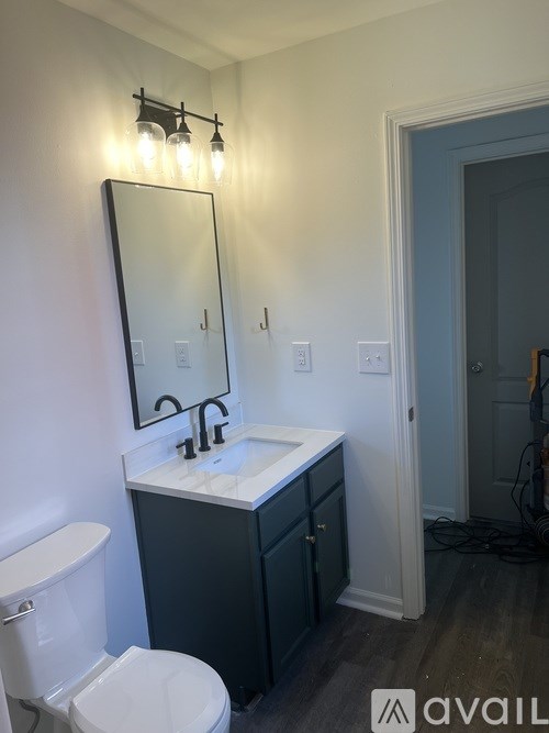 A bathroom with a white toilet and a sink with a mirror above it.