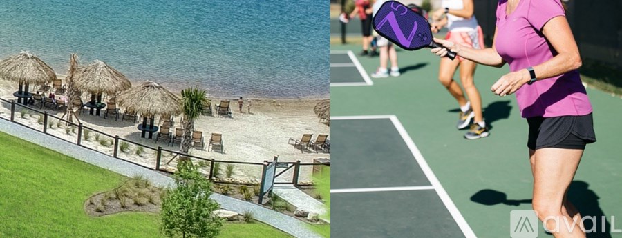 A woman in a purple shirt and black shorts is playing tennis on a court.