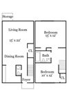 2 Bedroom Townhome
