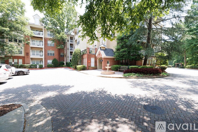 A sunny day at the courtyard of a residential building.
