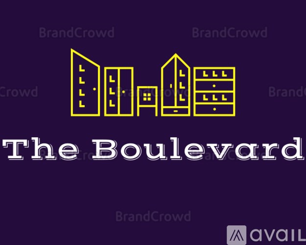 The image is a graphic with the title "The Boulevard" and a series of buildings.