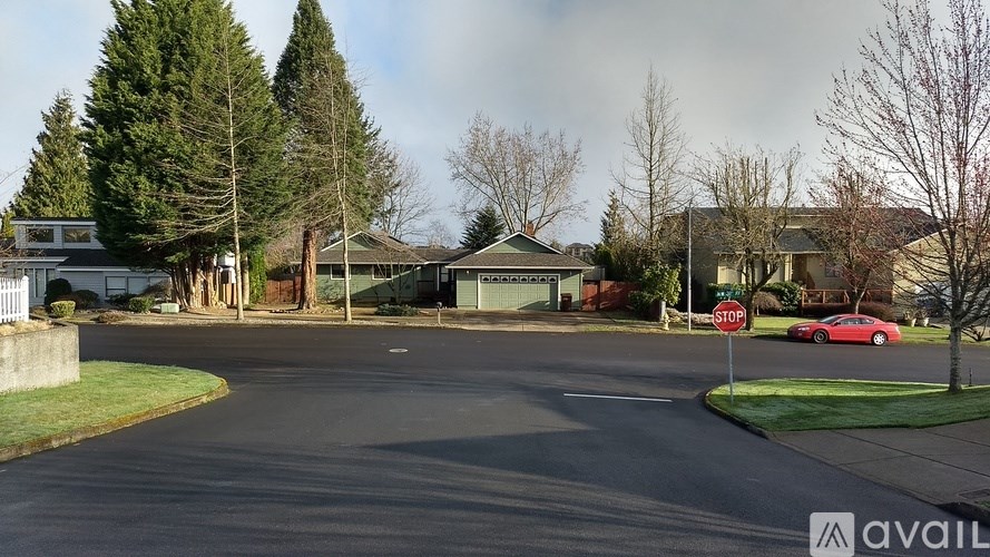 A stop sign is on the corner of a street.