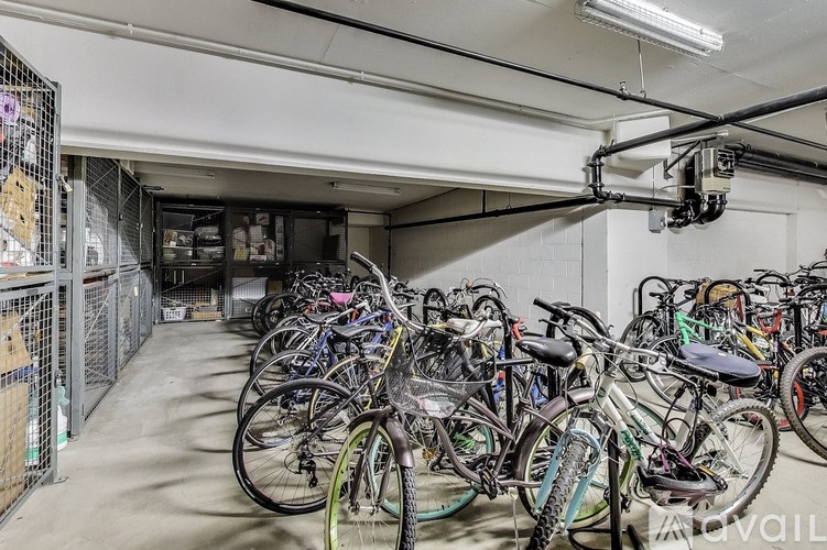 A bike shop with many bikes on display.