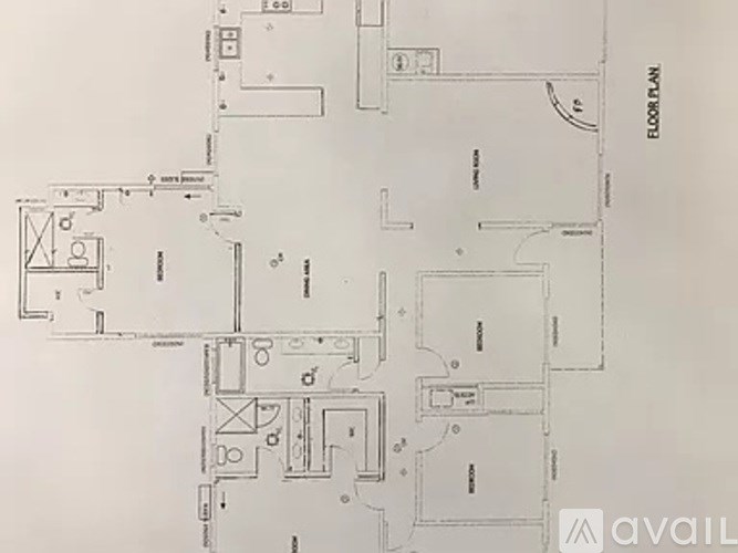 A floor plan of a building with rooms and corridors labeled.